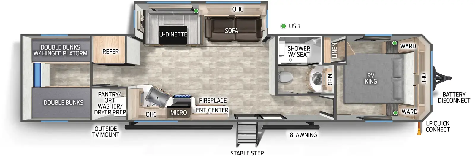 Cherokee 39TNBL Floorplan